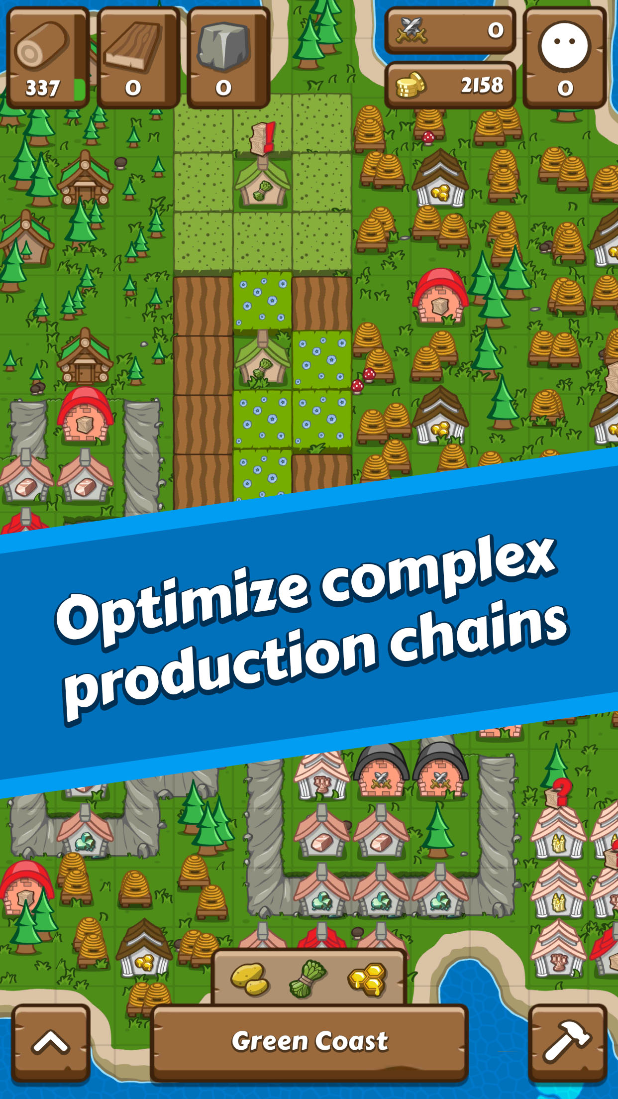Screenshot Optimize complex production chains