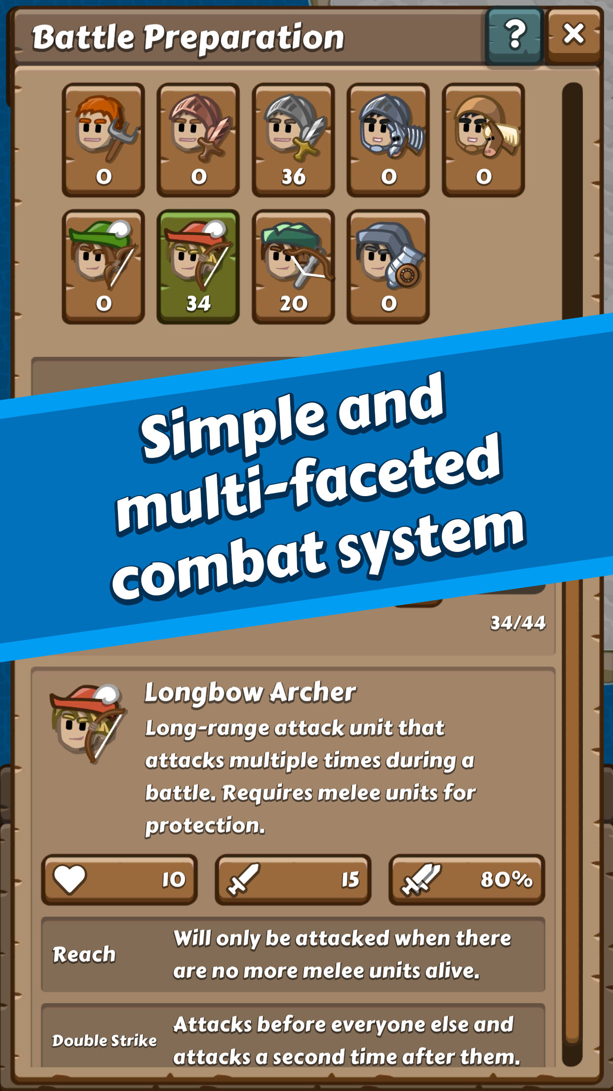 Screenshot Simple and faceted combat system